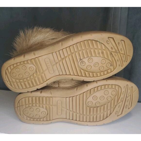 Vintage Tecnica Goat Fur Boots Tan Brown, EU 38 US 7 Women's Made in Italy - Picture 5 of 11